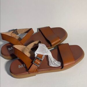 MIA Brown Leather Sandals - size 6